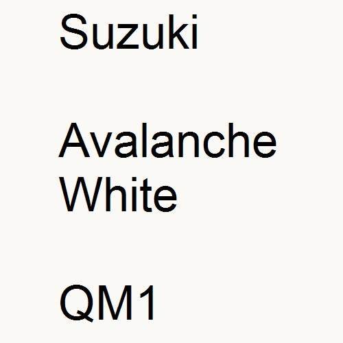 Suzuki, Avalanche White, QM1.